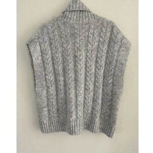 Gray Cable Knit Women's Sweater